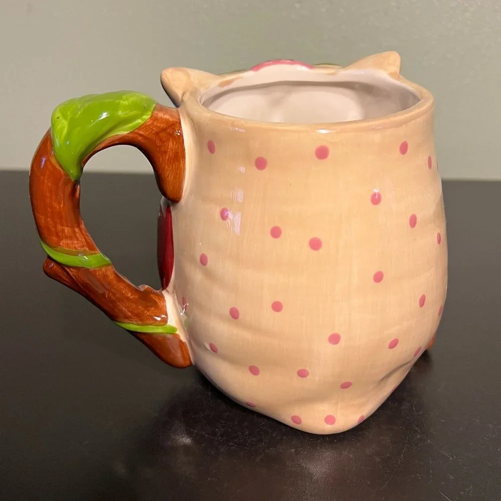 Pier 1 Imports Hand Painted Dolomite “Ollie the Owl” Large 3-D Mug ~ Planter